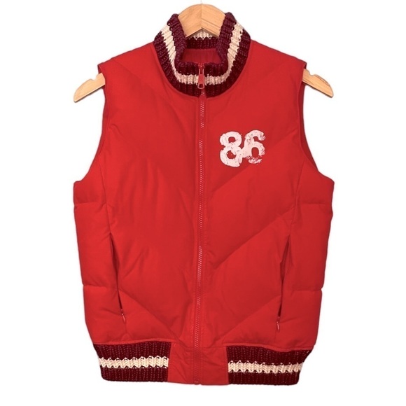 Victoria Secret PINK Red Puffer Down Vest Size XS/S - Picture 1 of 8
